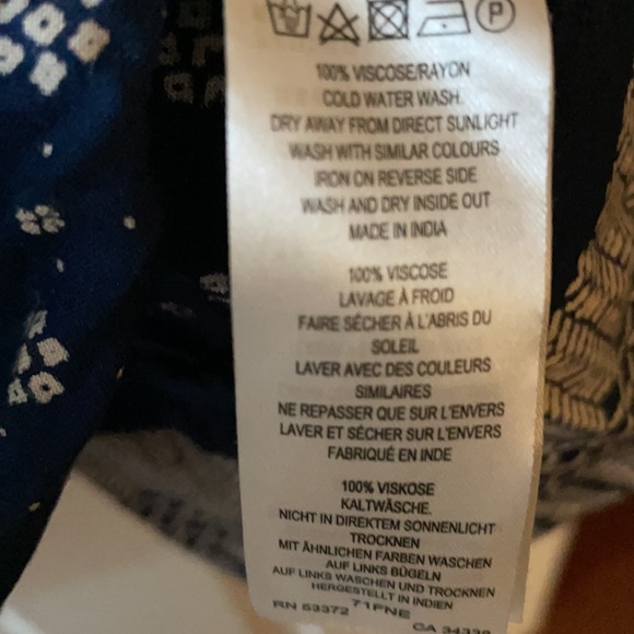 French Connection Flare Blue and Cream Dress - Picture 8 of 8